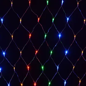 180 Multi Function Christmas Twinkle LED Net Curtain Lights