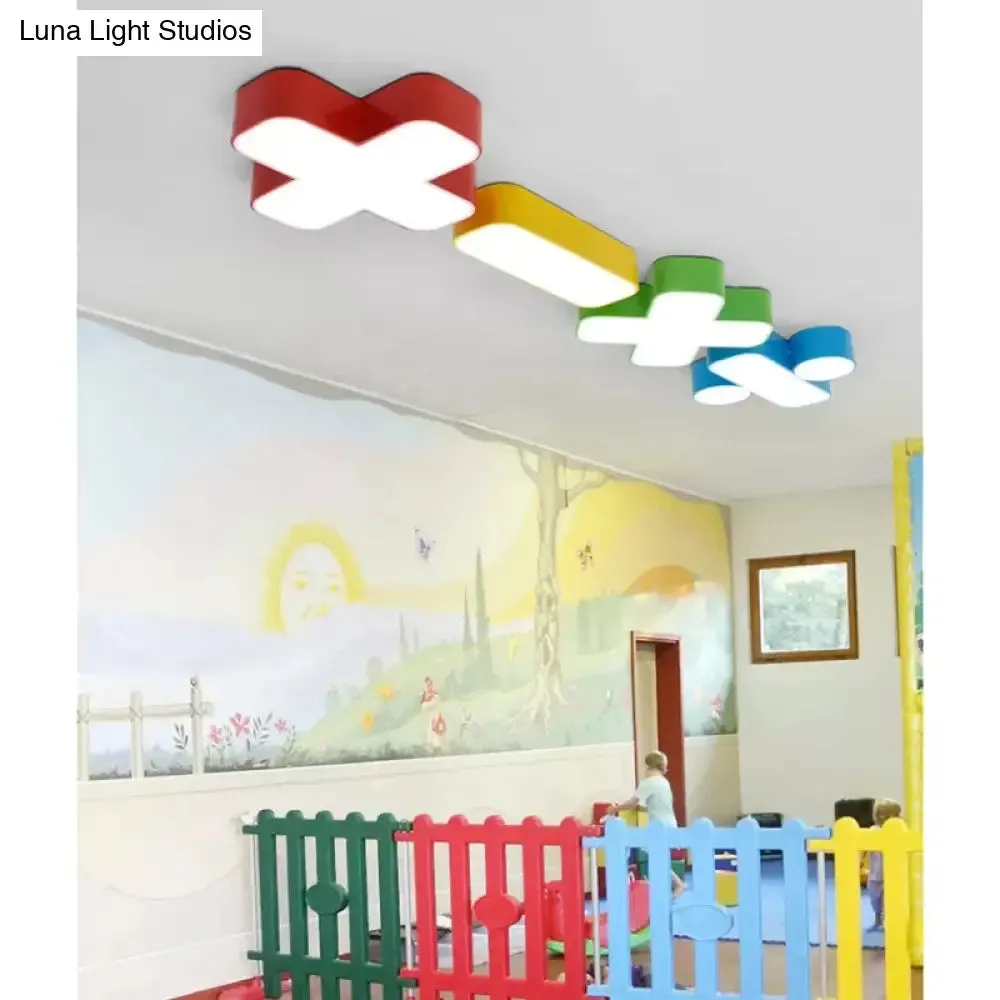 18"/23.5" Kids Symbol Shade Ceiling Light: Red/Yellow/Blue/Green, Warm/White Light