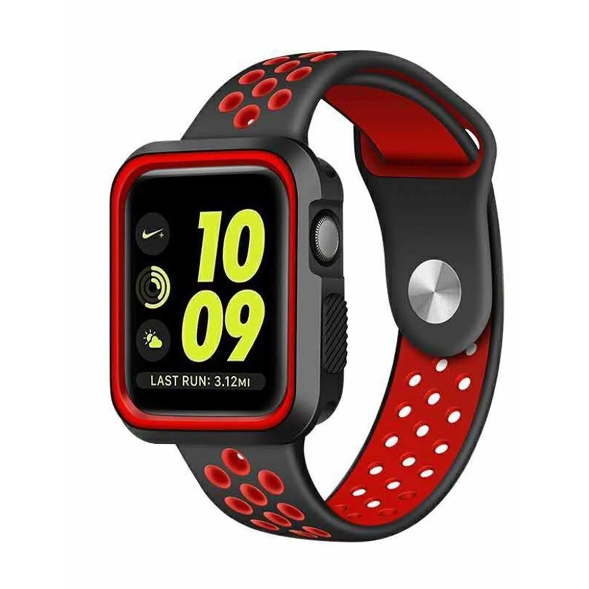 Apple Watch 42mm breathable hollow silicone watch strap - Red