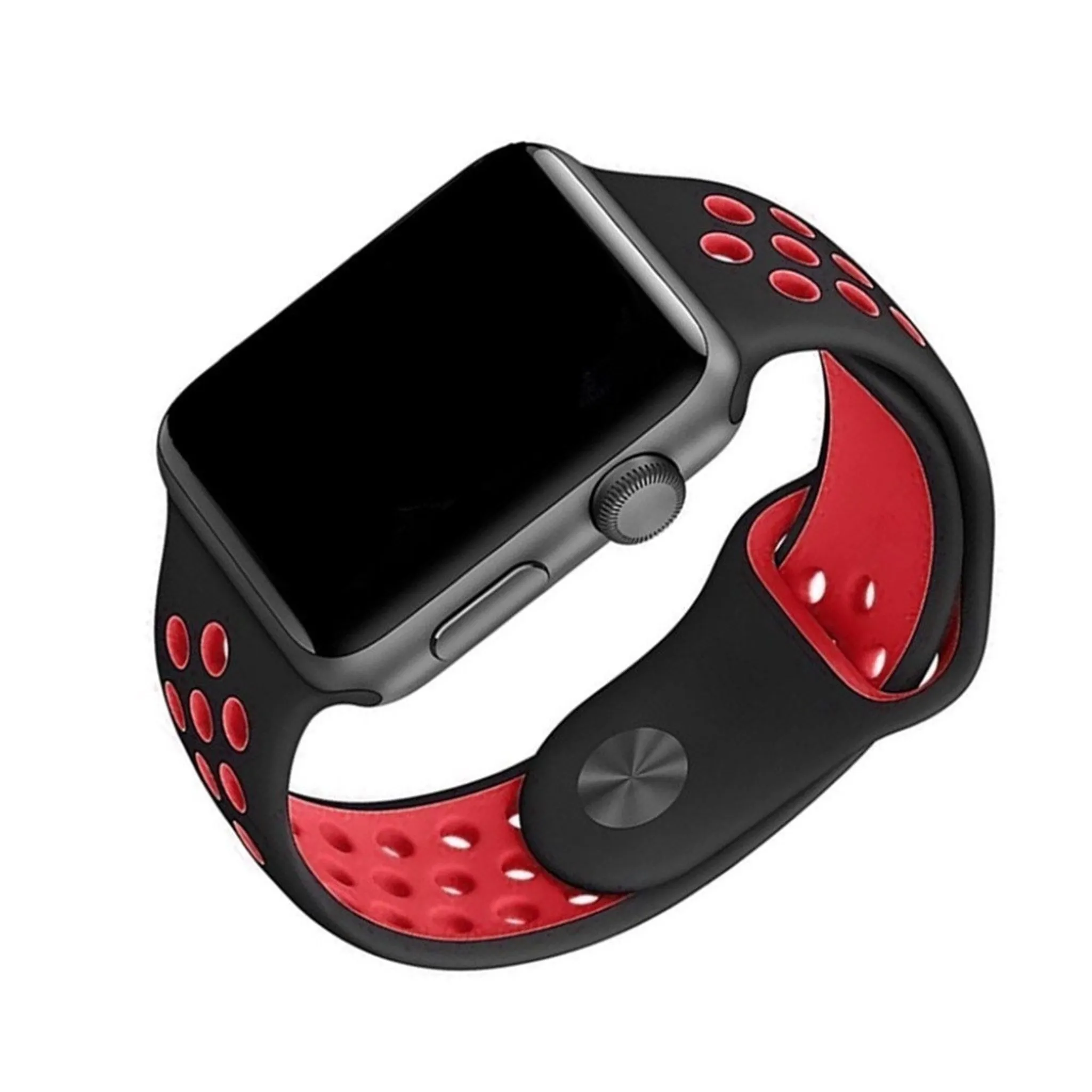 Apple Watch 42mm breathable hollow silicone watch strap - Red