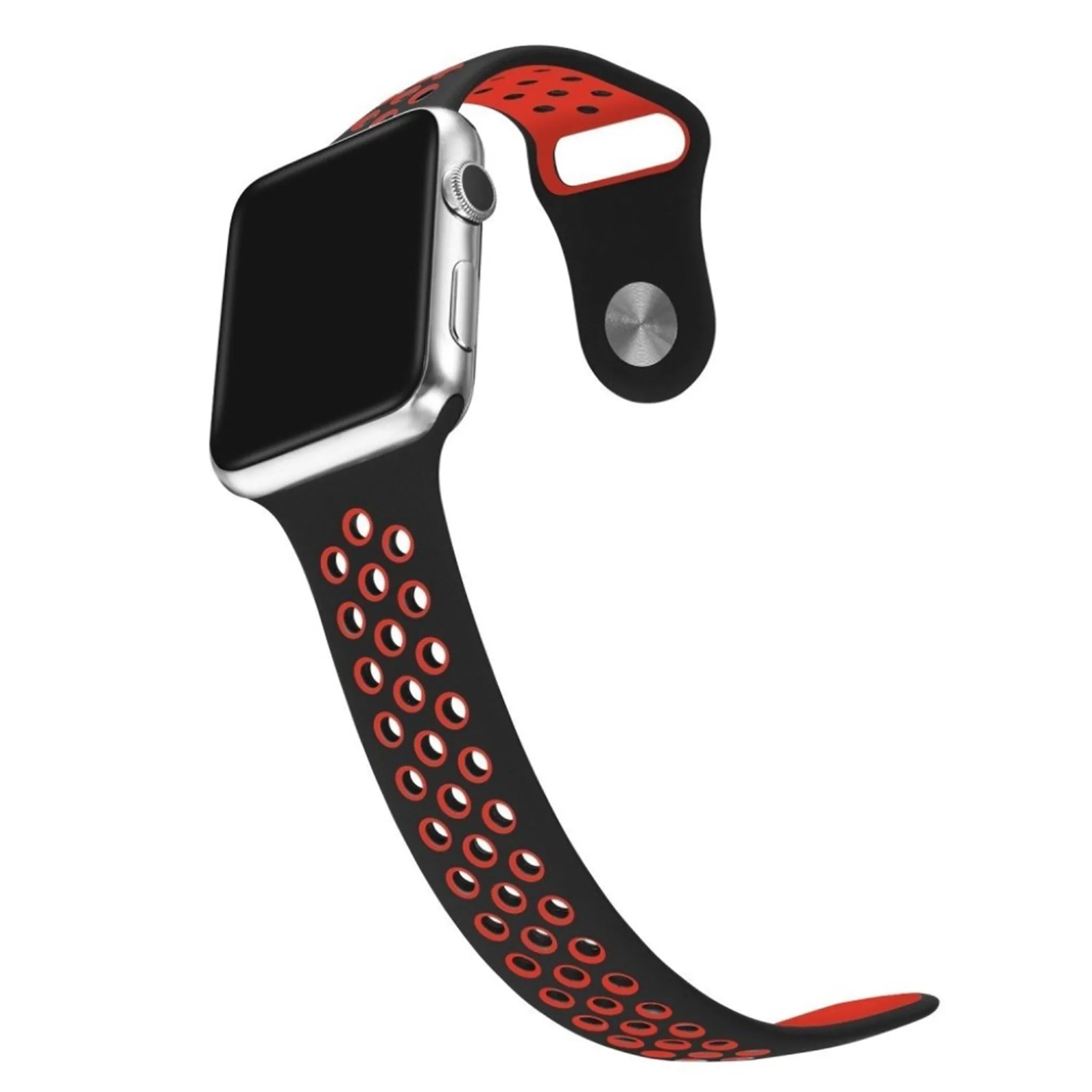 Apple Watch 42mm breathable hollow silicone watch strap - Red