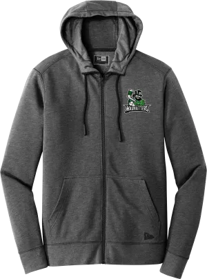 Atlanta Madhatters New Era Tri-Blend Fleece Full-Zip Hoodie