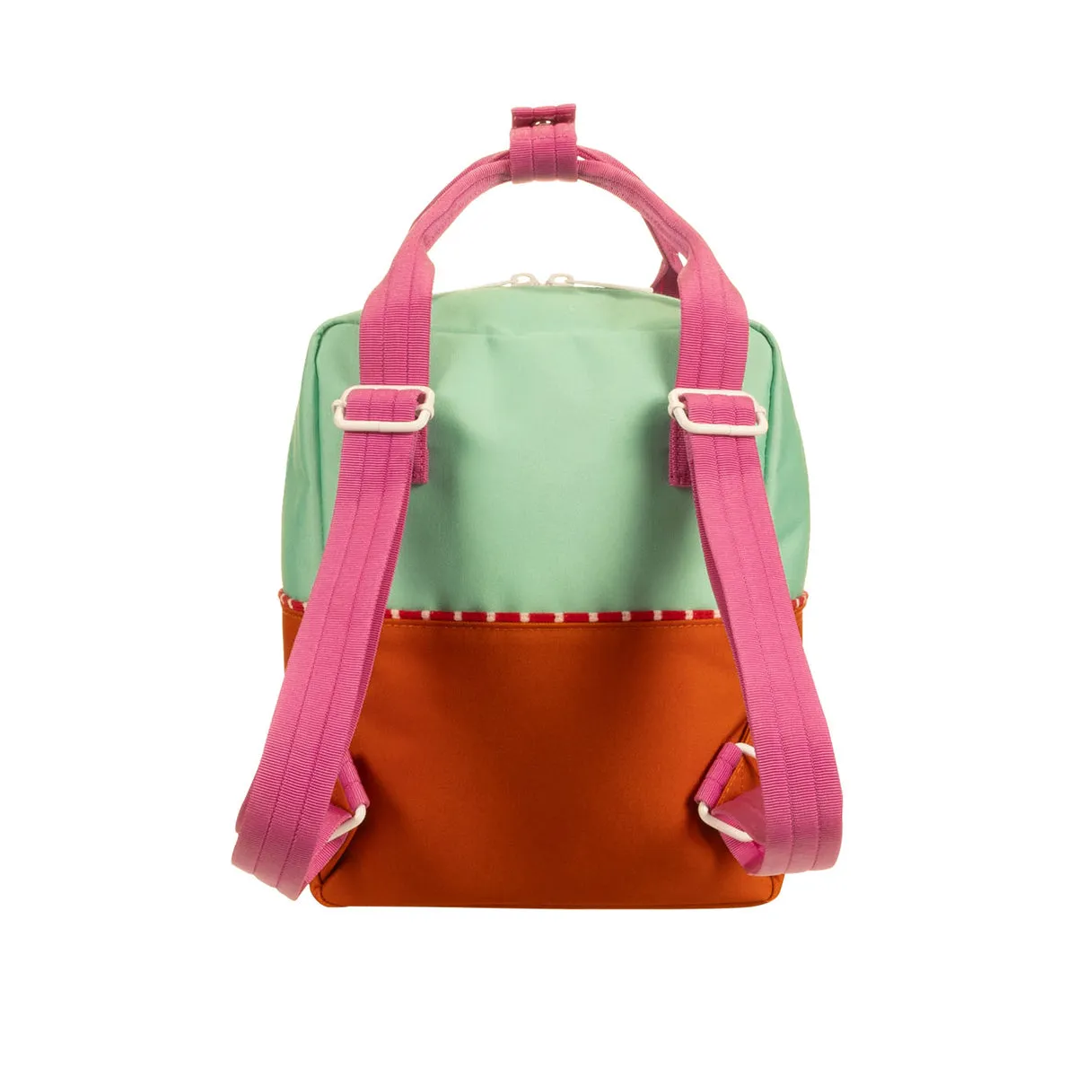 Backpack Small • Better Together • Colourblocking • Towel Green   Gravel Orange