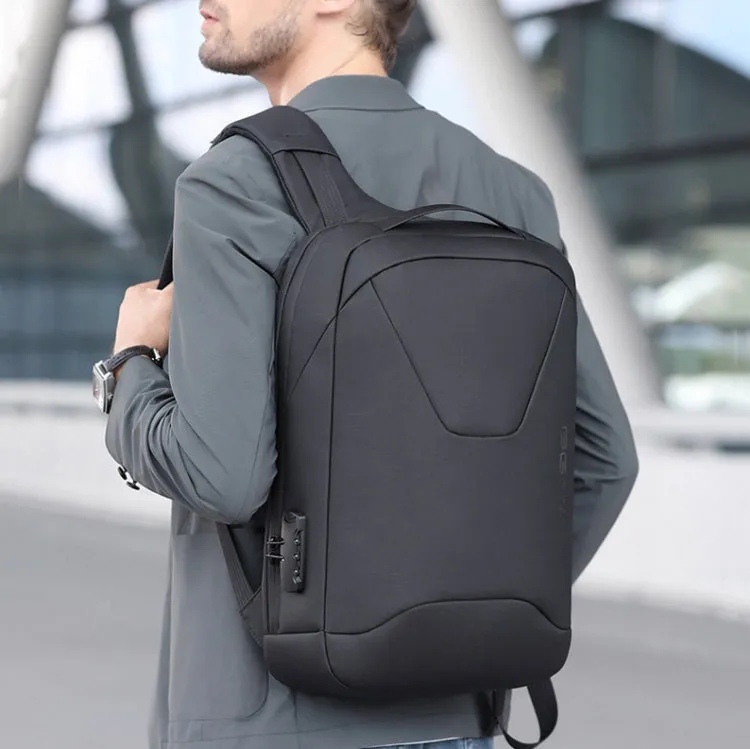 BANGE BG-22188 Fashion Business Anti-Theft Backpack Backpack with External USB Charging Port(Gray)