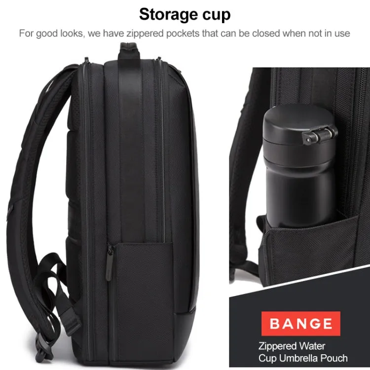 Bange BG-S52 16 inch Men Oxford Cloth Waterproof Backpack with USB Port (Black)