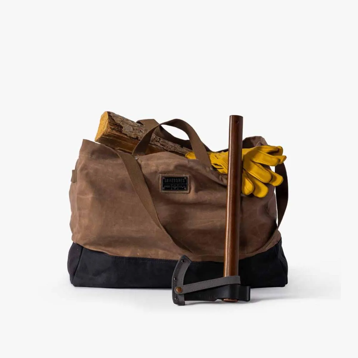 Barebones Neelum Firewood Carrier Tote - Khaki