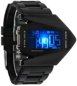 Black Stylish Rocket Digital Watch