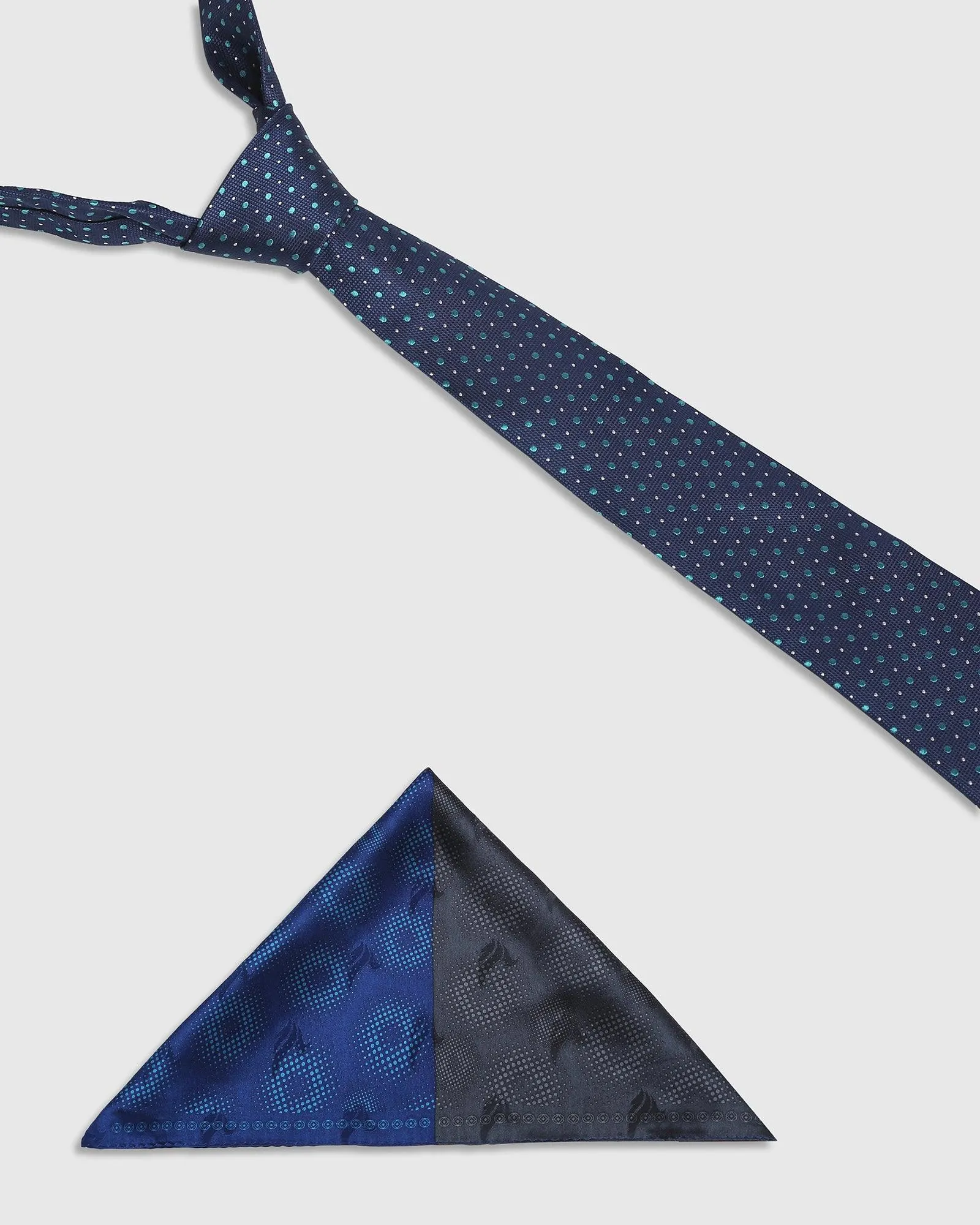 Boxed Combo Printed Tie With Pocket Square - Reed