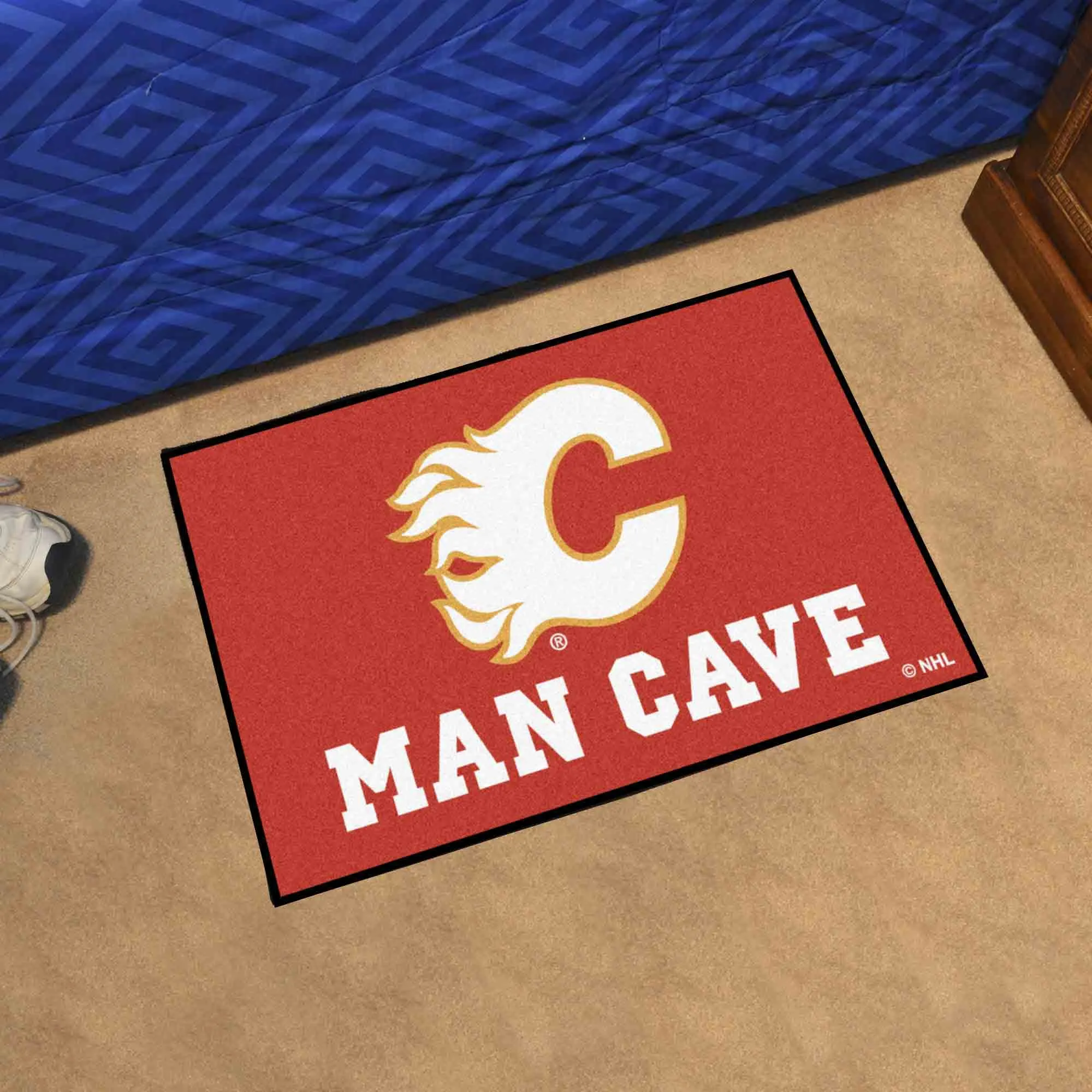 Calgary Flames Man Cave Starter Mat Accent Rug - 19in. x 30in.