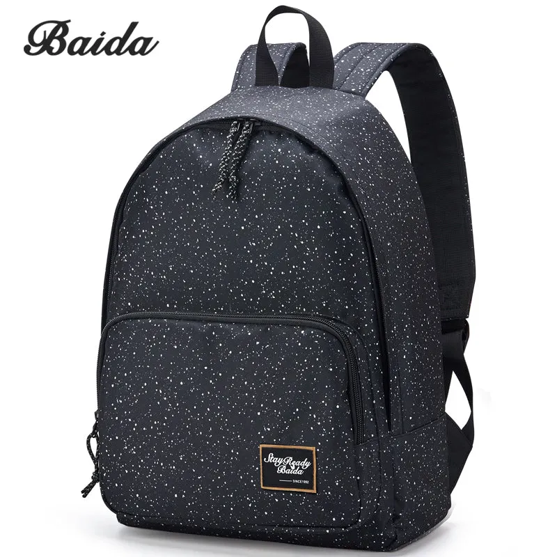 Canvas Printing Black Backpacks