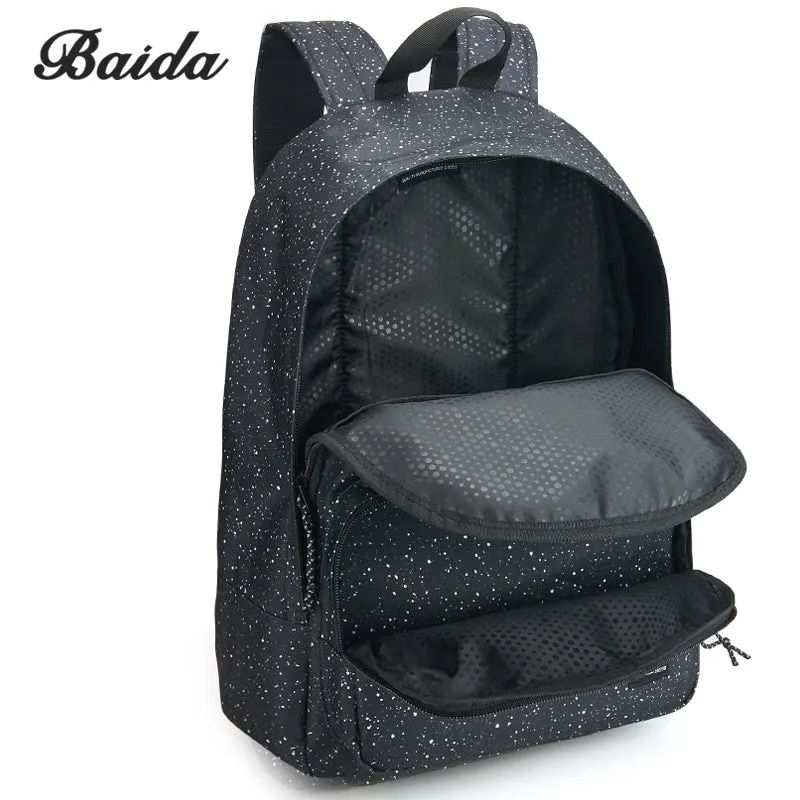 Canvas Printing Black Backpacks