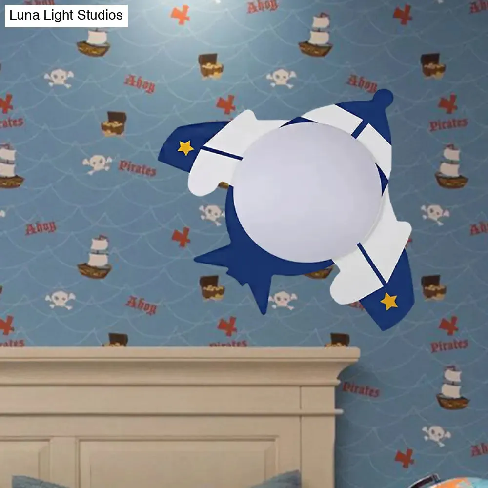 Children's LED Ceiling Mount Light with Wooden Cartoon Pattern - Ideal for Kindergarten