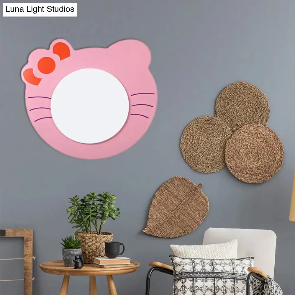 Children's LED Ceiling Mount Light with Wooden Cartoon Pattern - Ideal for Kindergarten