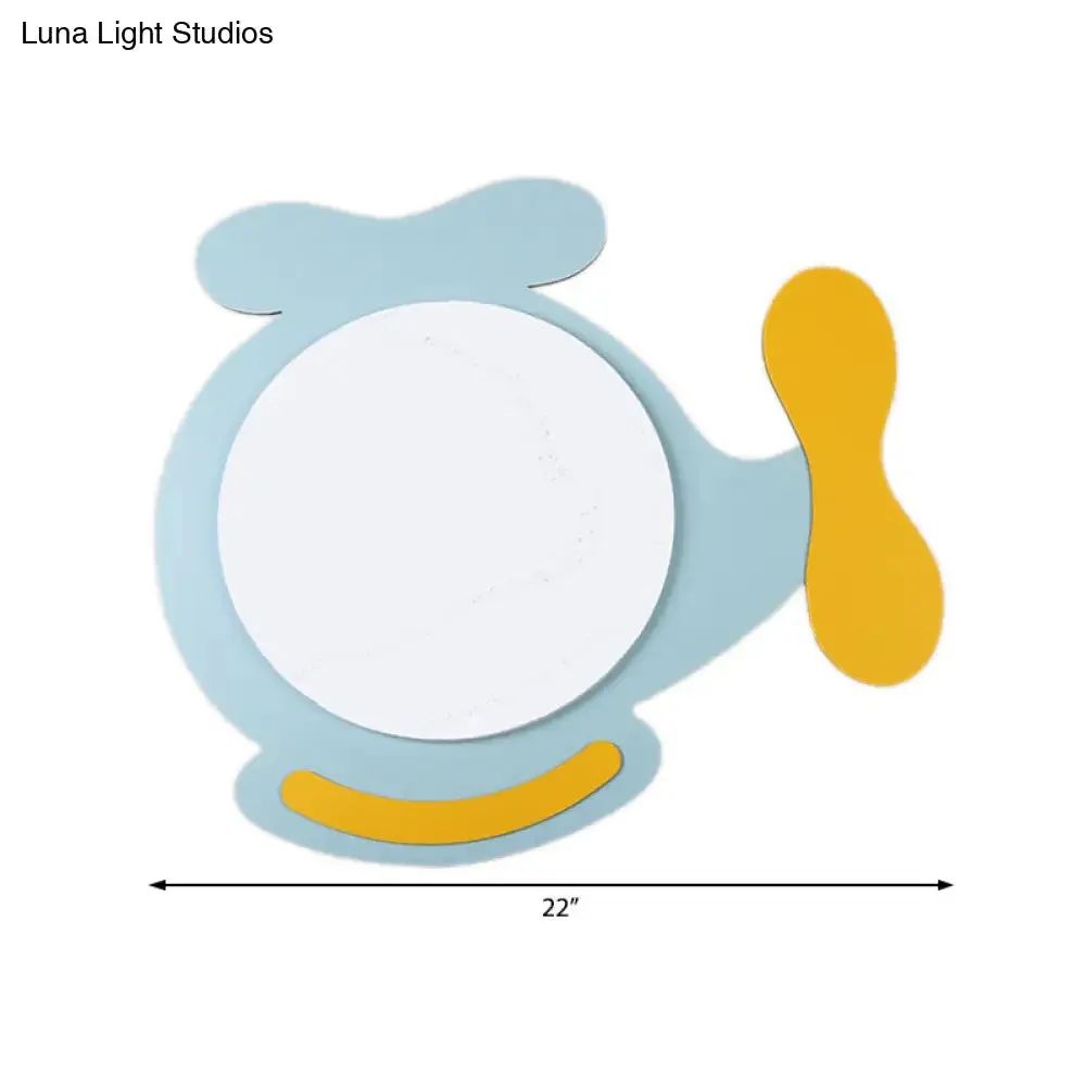 Children's LED Ceiling Mount Light with Wooden Cartoon Pattern - Ideal for Kindergarten