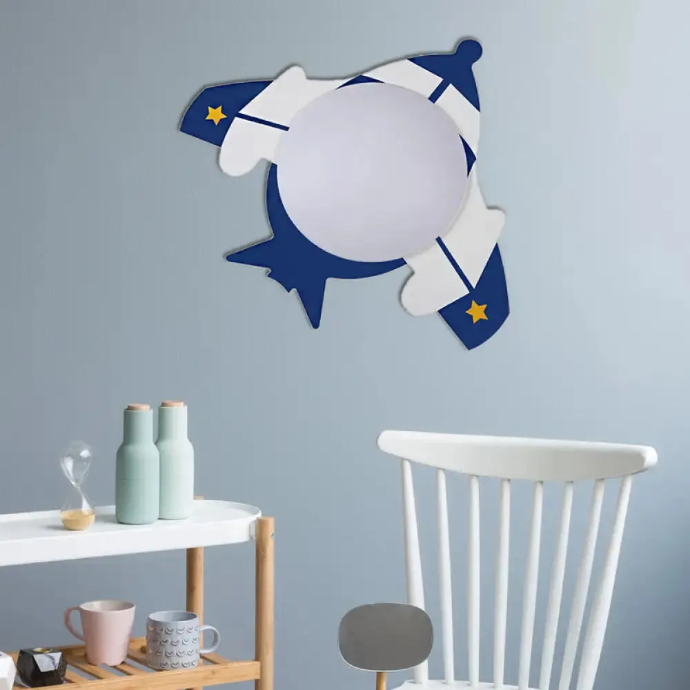 Children's LED Ceiling Mount Light with Wooden Cartoon Pattern - Ideal for Kindergarten