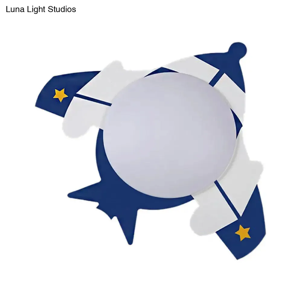 Children's LED Ceiling Mount Light with Wooden Cartoon Pattern - Ideal for Kindergarten