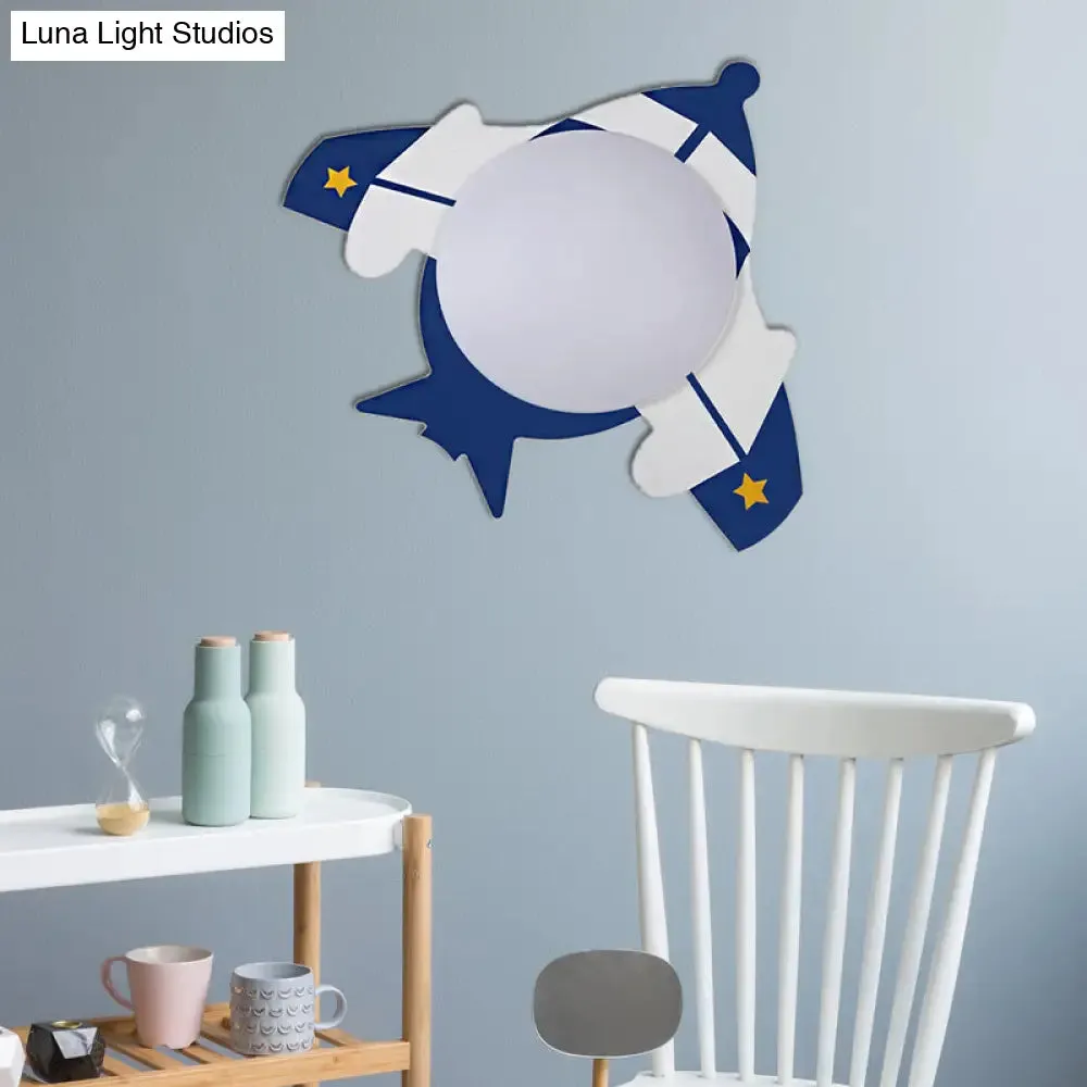 Children's LED Ceiling Mount Light with Wooden Cartoon Pattern - Ideal for Kindergarten