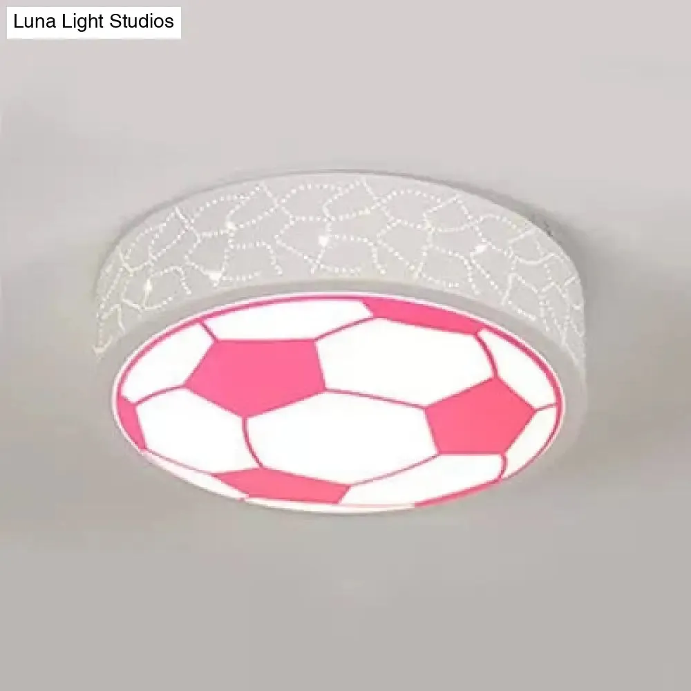 Creative Metal Soccer Ceiling Light for Kids Bedroom and Bathroom - Flush Mount Sport Lighting