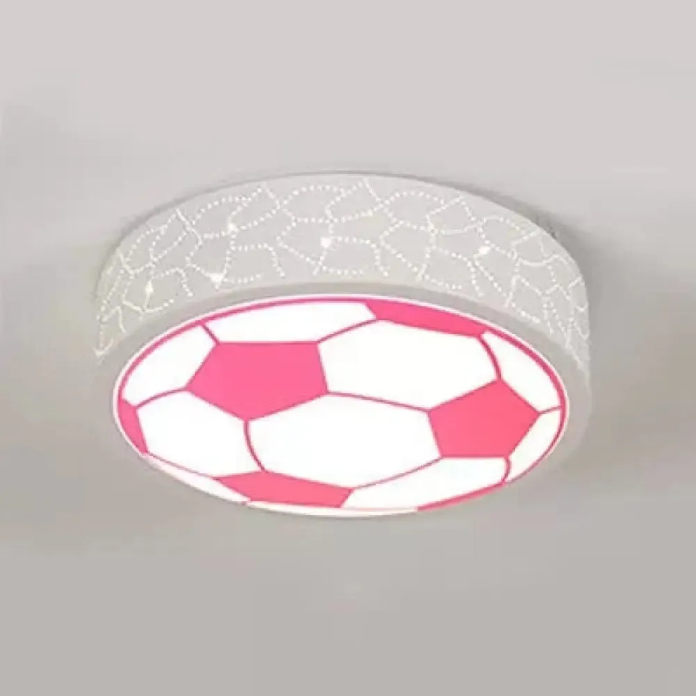 Creative Metal Soccer Ceiling Light for Kids Bedroom and Bathroom - Flush Mount Sport Lighting