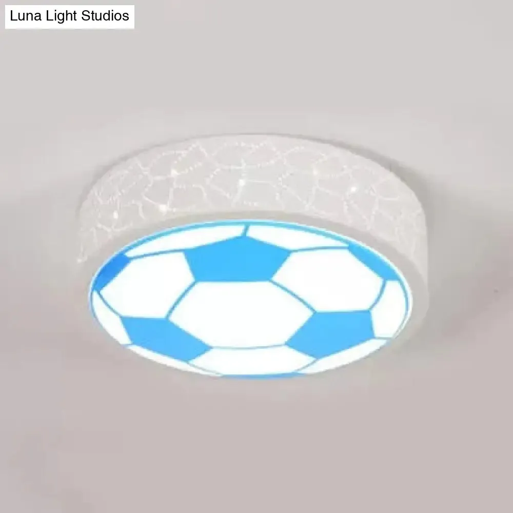 Creative Metal Soccer Ceiling Light for Kids Bedroom and Bathroom - Flush Mount Sport Lighting