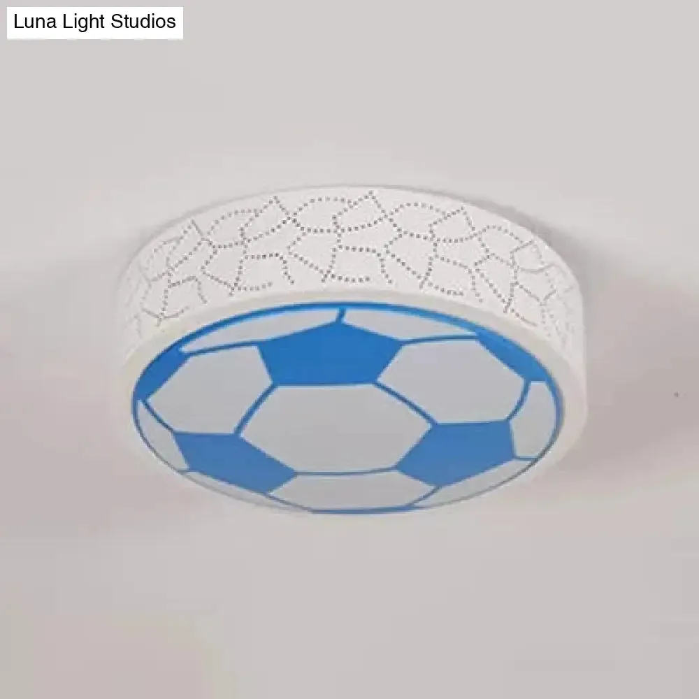 Creative Metal Soccer Ceiling Light for Kids Bedroom and Bathroom - Flush Mount Sport Lighting