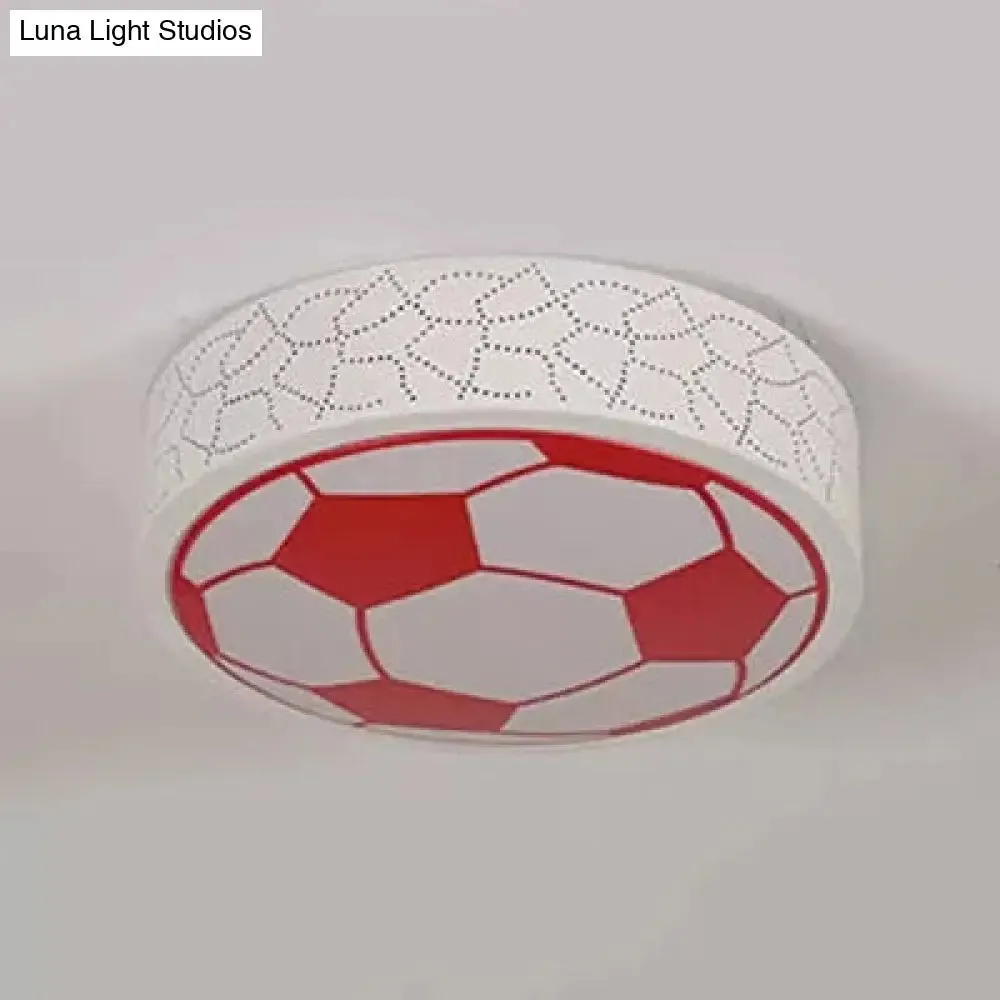 Creative Metal Soccer Ceiling Light for Kids Bedroom and Bathroom - Flush Mount Sport Lighting