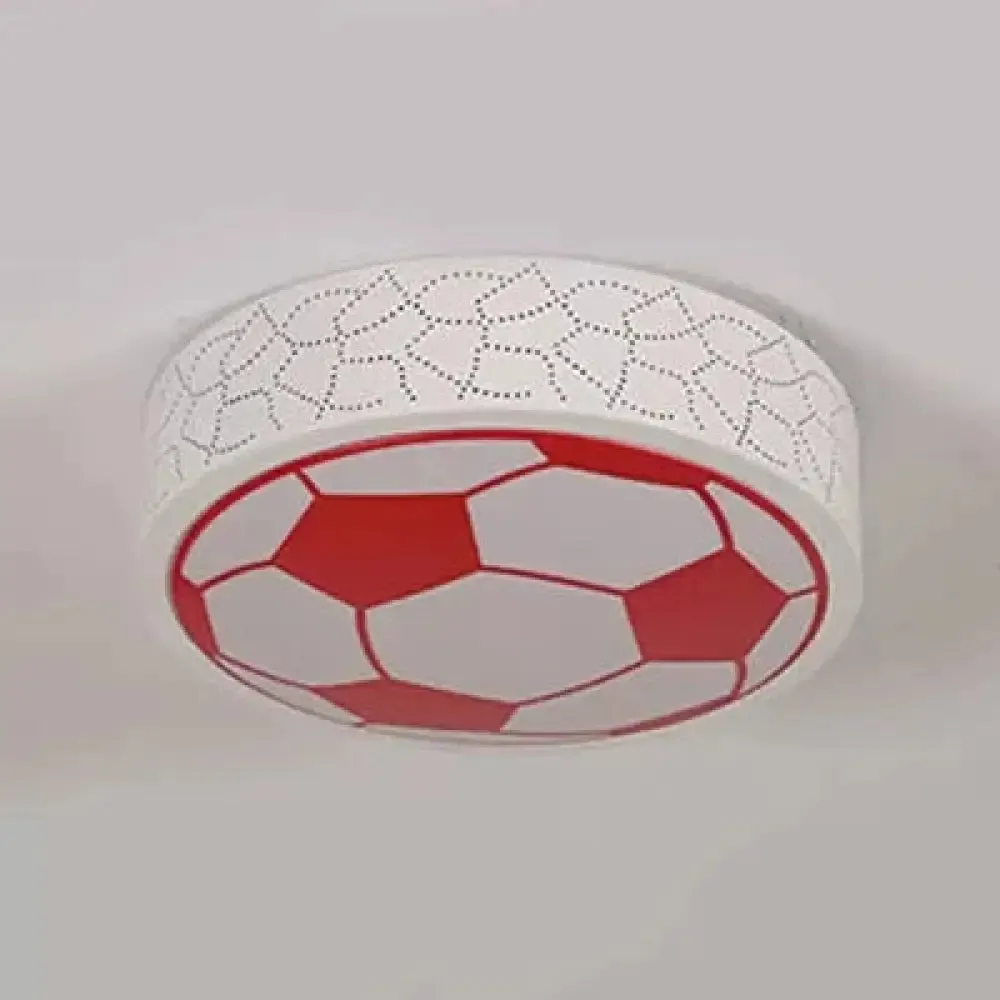 Creative Metal Soccer Ceiling Light for Kids Bedroom and Bathroom - Flush Mount Sport Lighting