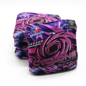 Cyclone FURY Pink Purple Lightning Pro series cornhole bags (set of 4)