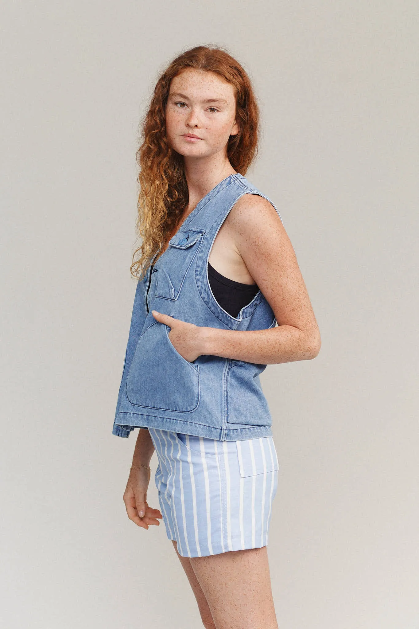 Denim Falcon Vest