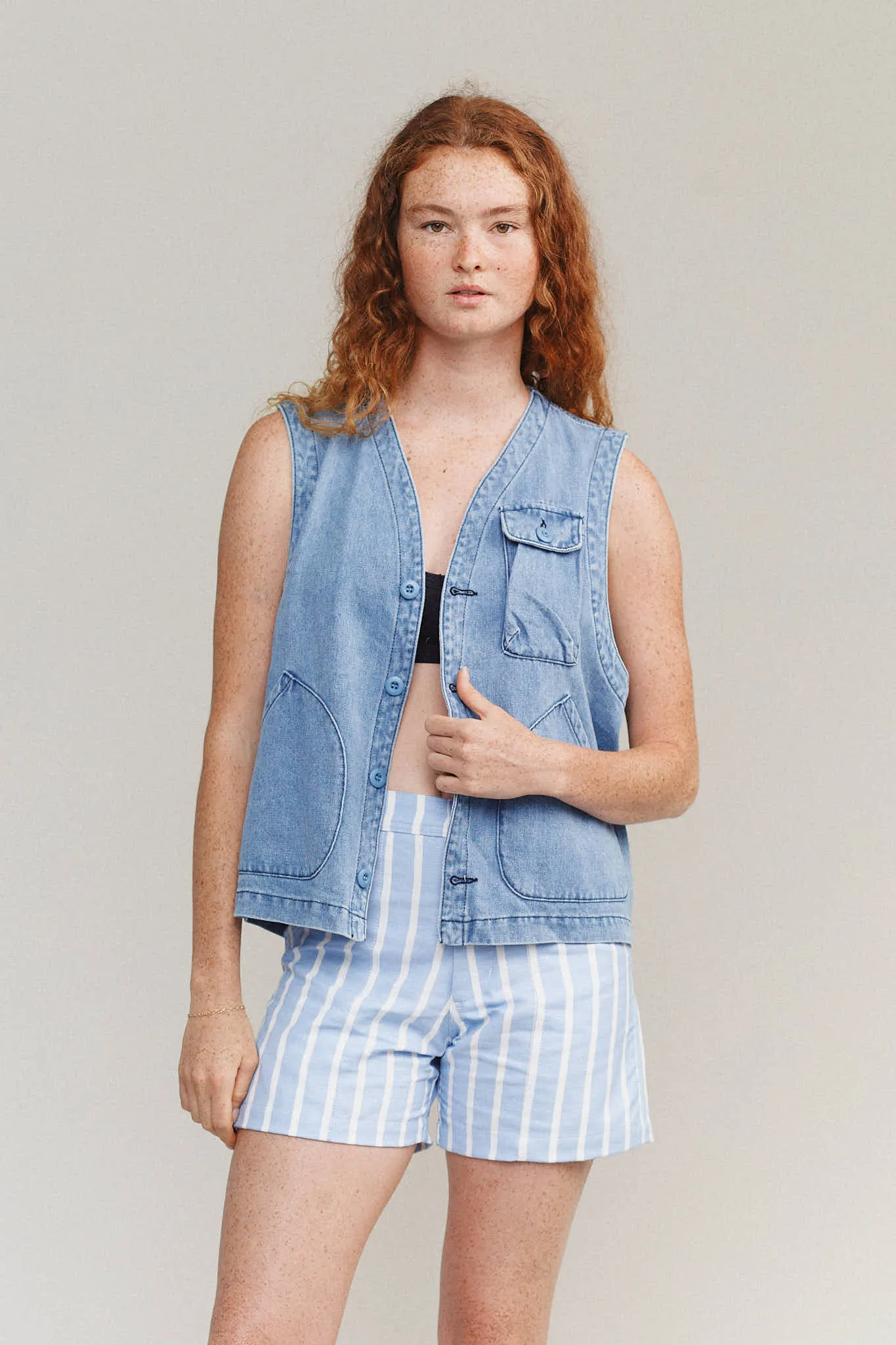 Denim Falcon Vest