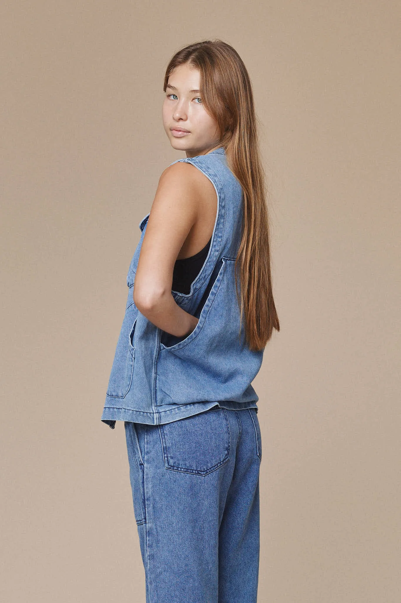 Denim Falcon Vest