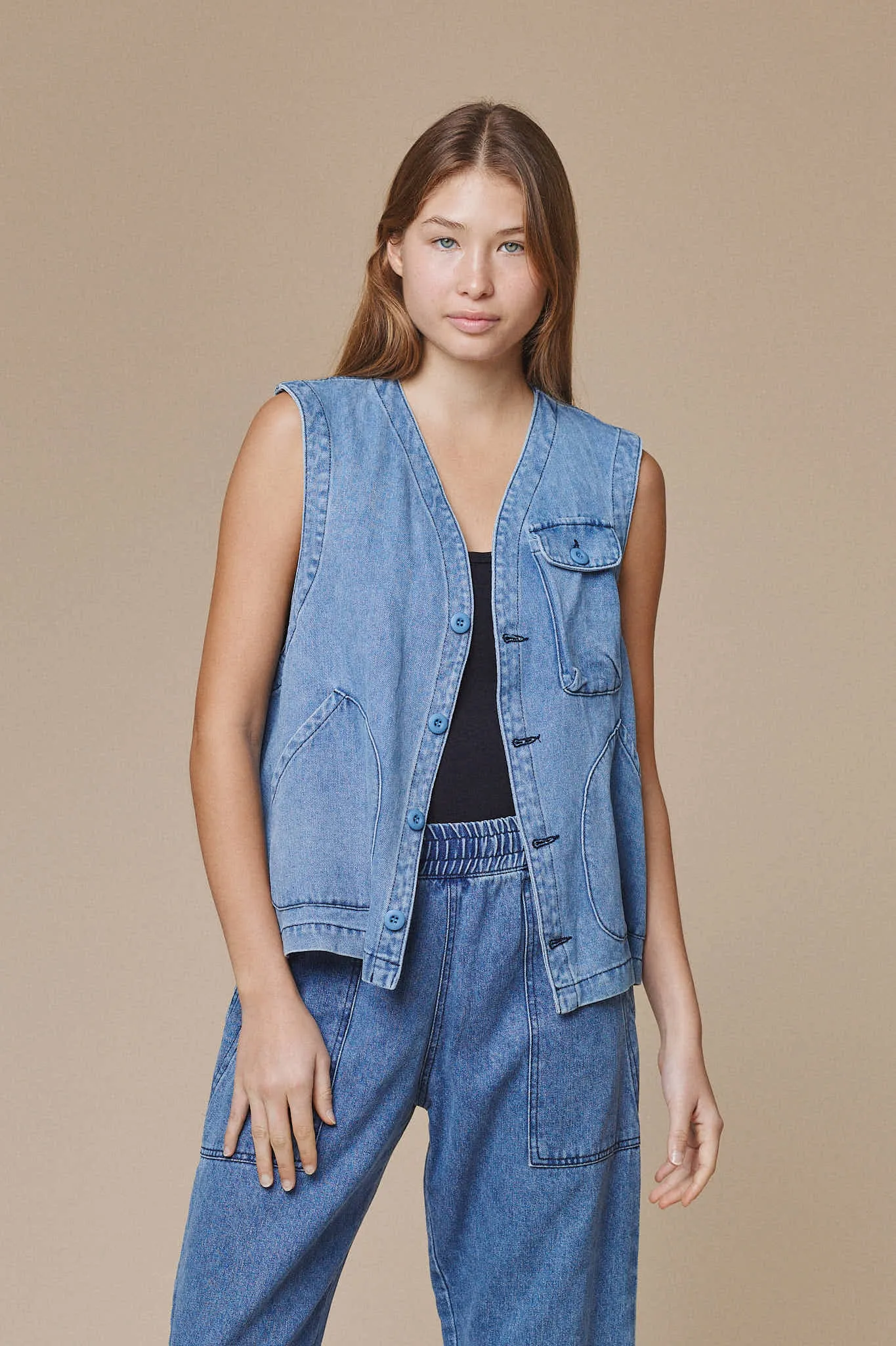 Denim Falcon Vest