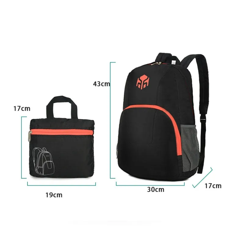 DFY-100 Waterproof Outdoor Cycling Travel Lightweight Folding Backpack(Black)