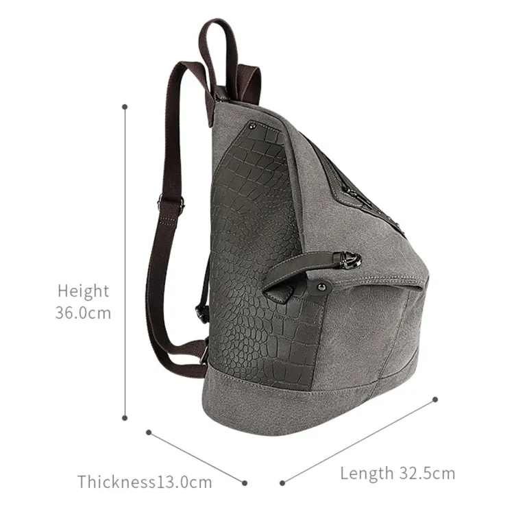 FB01 Irregular Canvas Backpack(Dark Grey)