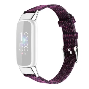 Fitbit Luxe canvas watch strap - Dark Purple / Size: S