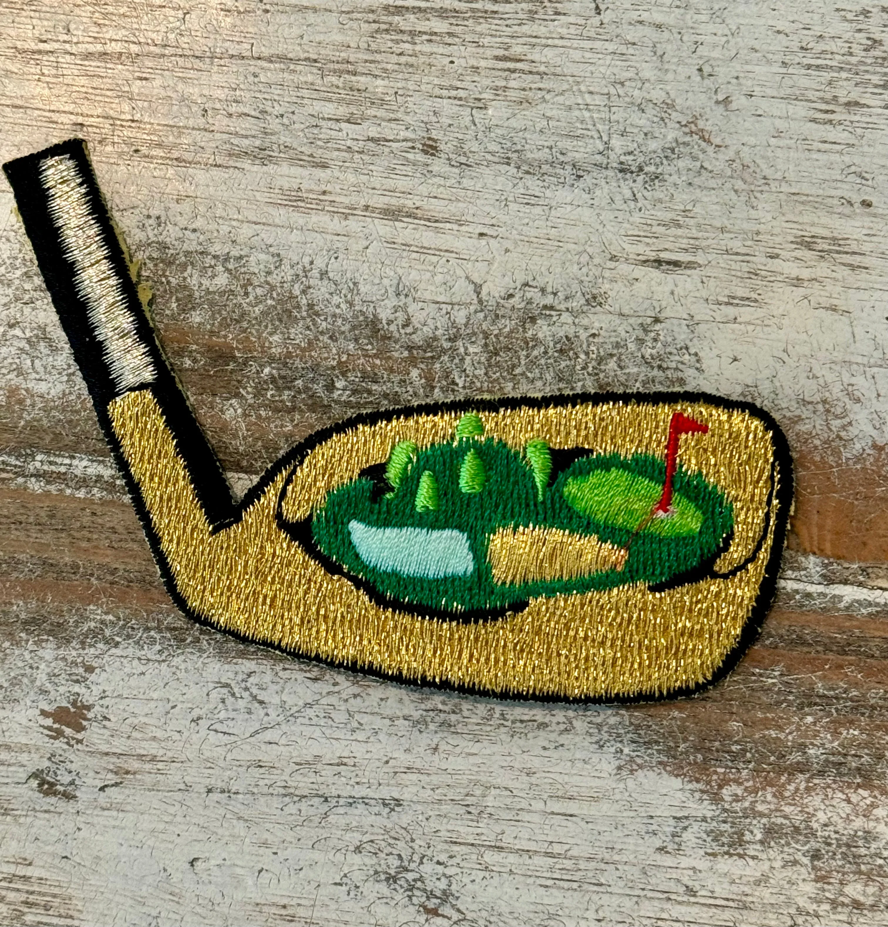 Golf Club Iron On Patch