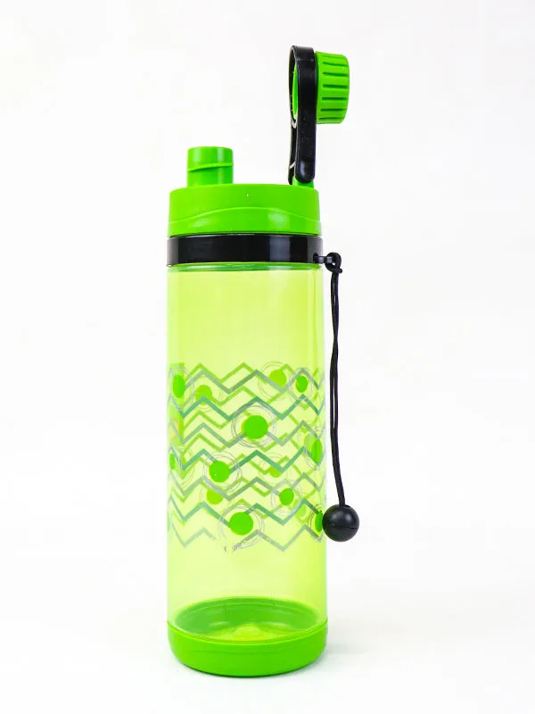 Green Plastic Designed Water Bottle - 600ML