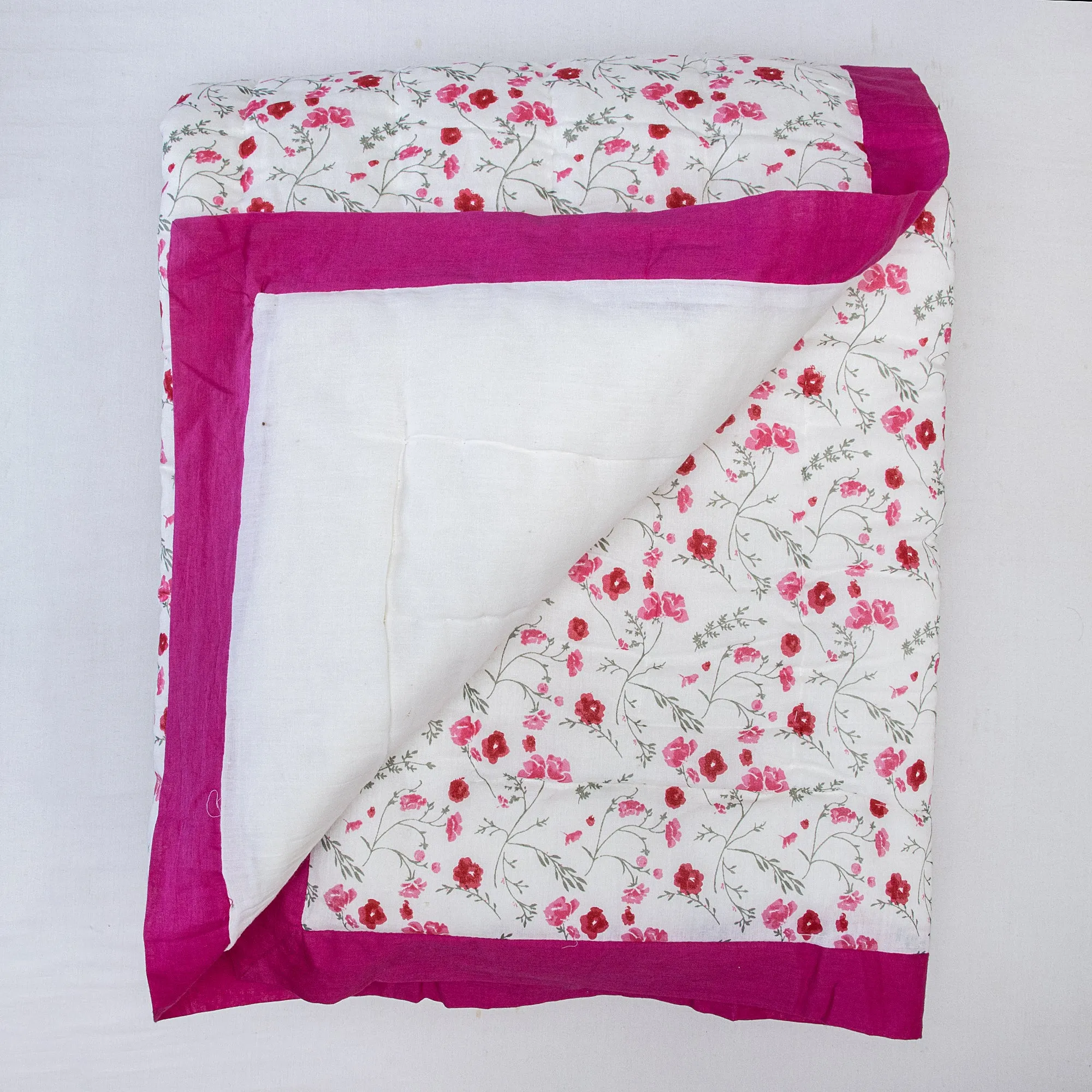 Handmade Floral Printed Cotton Baby Quilt Patterns Blanket