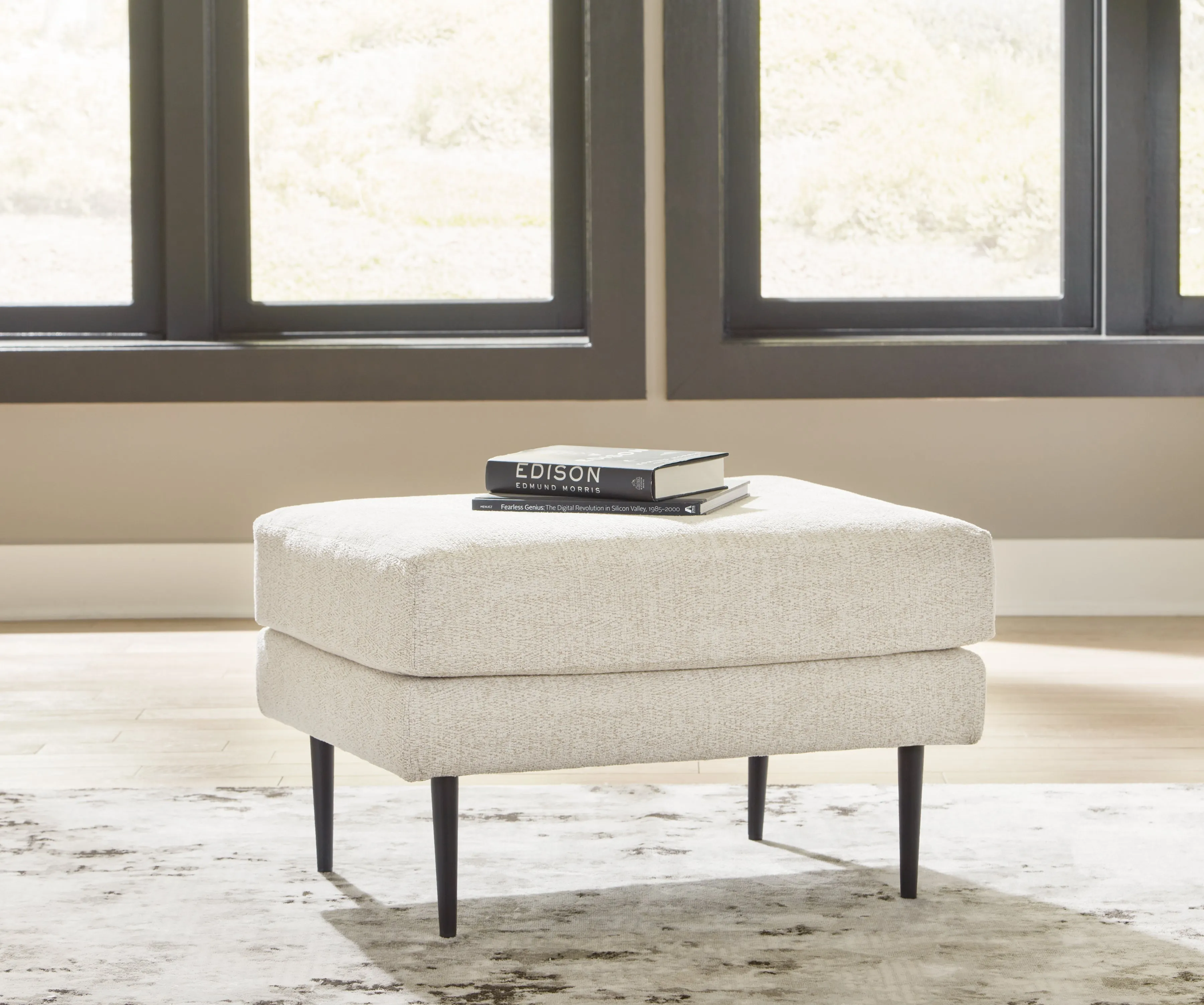 Hazela Sofa, Loveseat, Chair and Ottoman in Sandstone