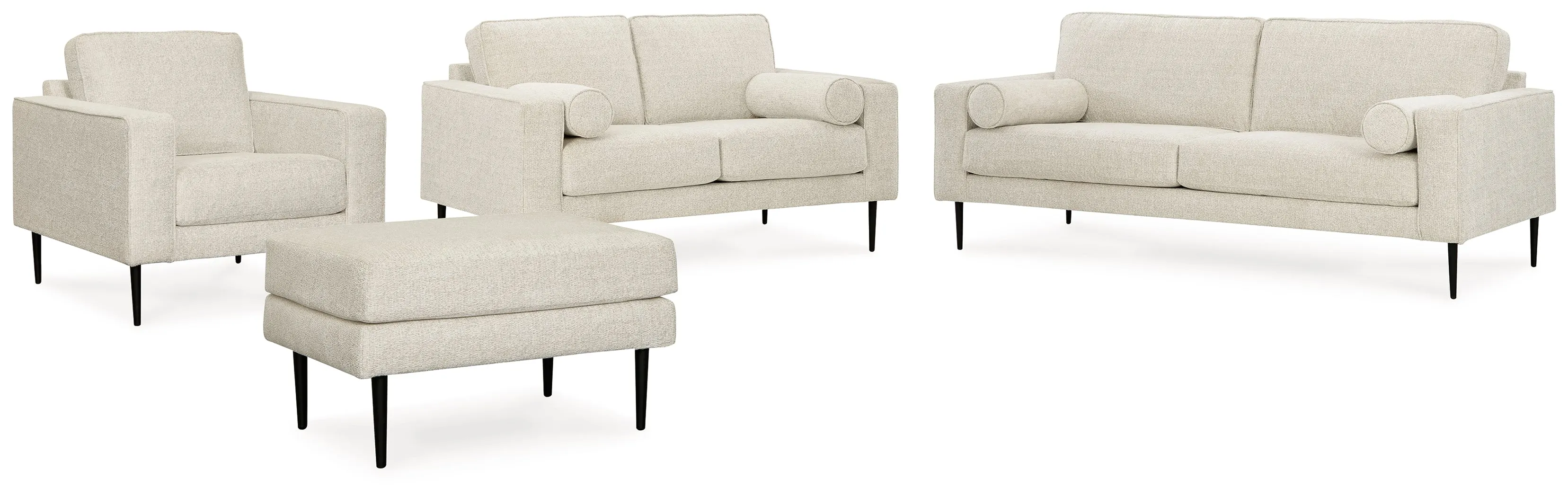 Hazela Sofa, Loveseat, Chair and Ottoman in Sandstone