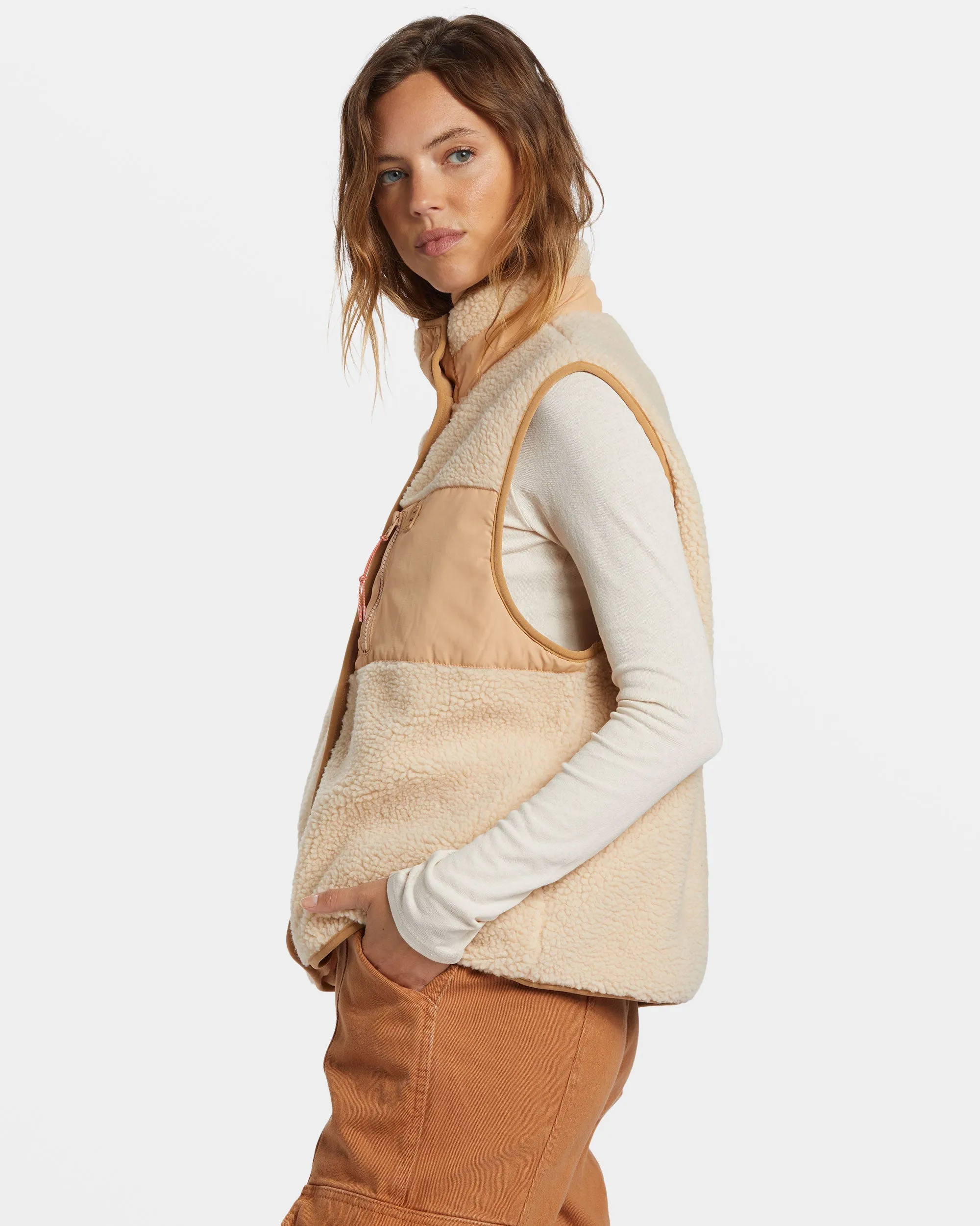 Hike Up Sherpa Vest - Oat