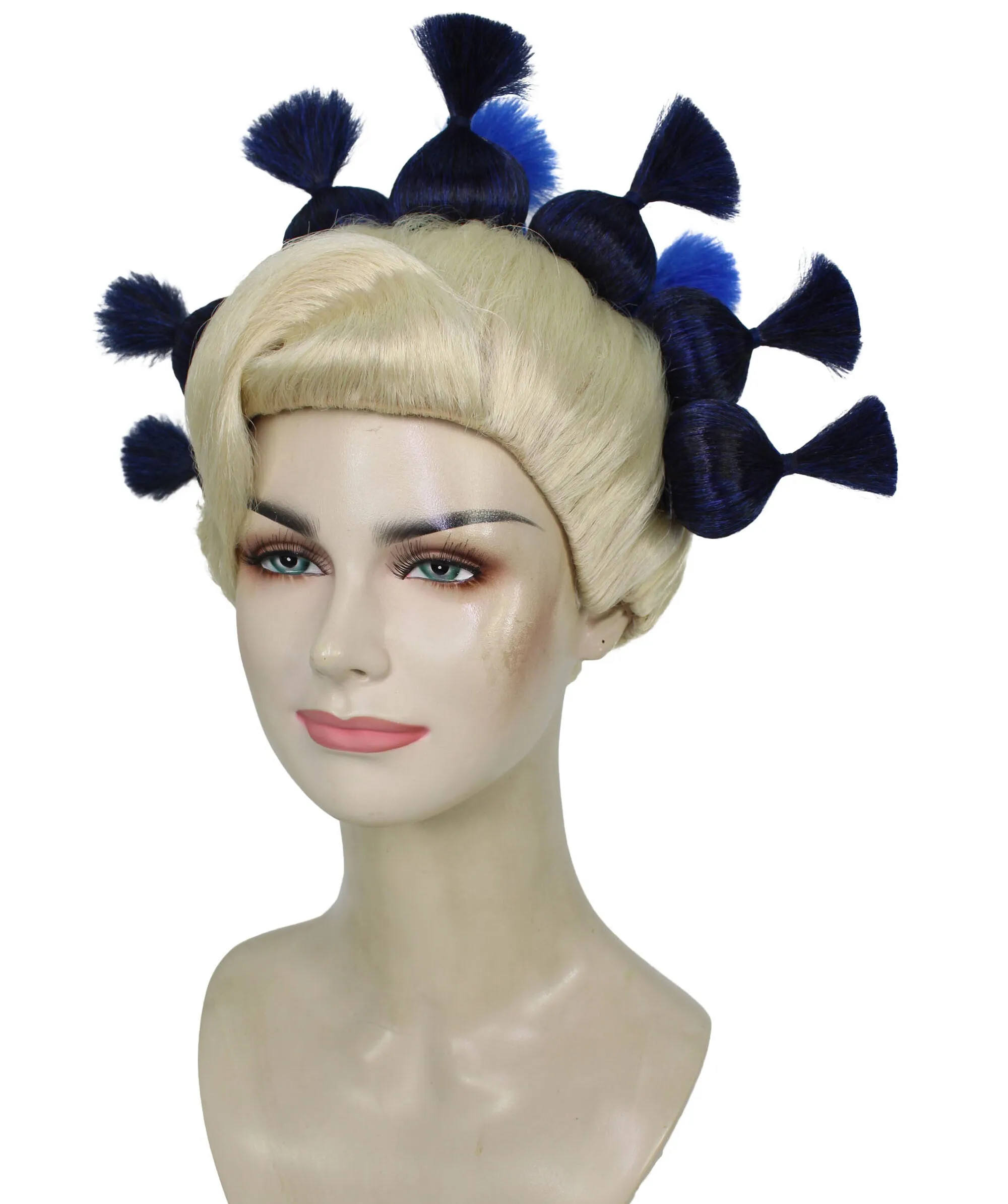 HPO Adult Women's Dramatic Elegant Updo Bun Wig |Multiple color options | Flame-retardant Synthetic Fiber