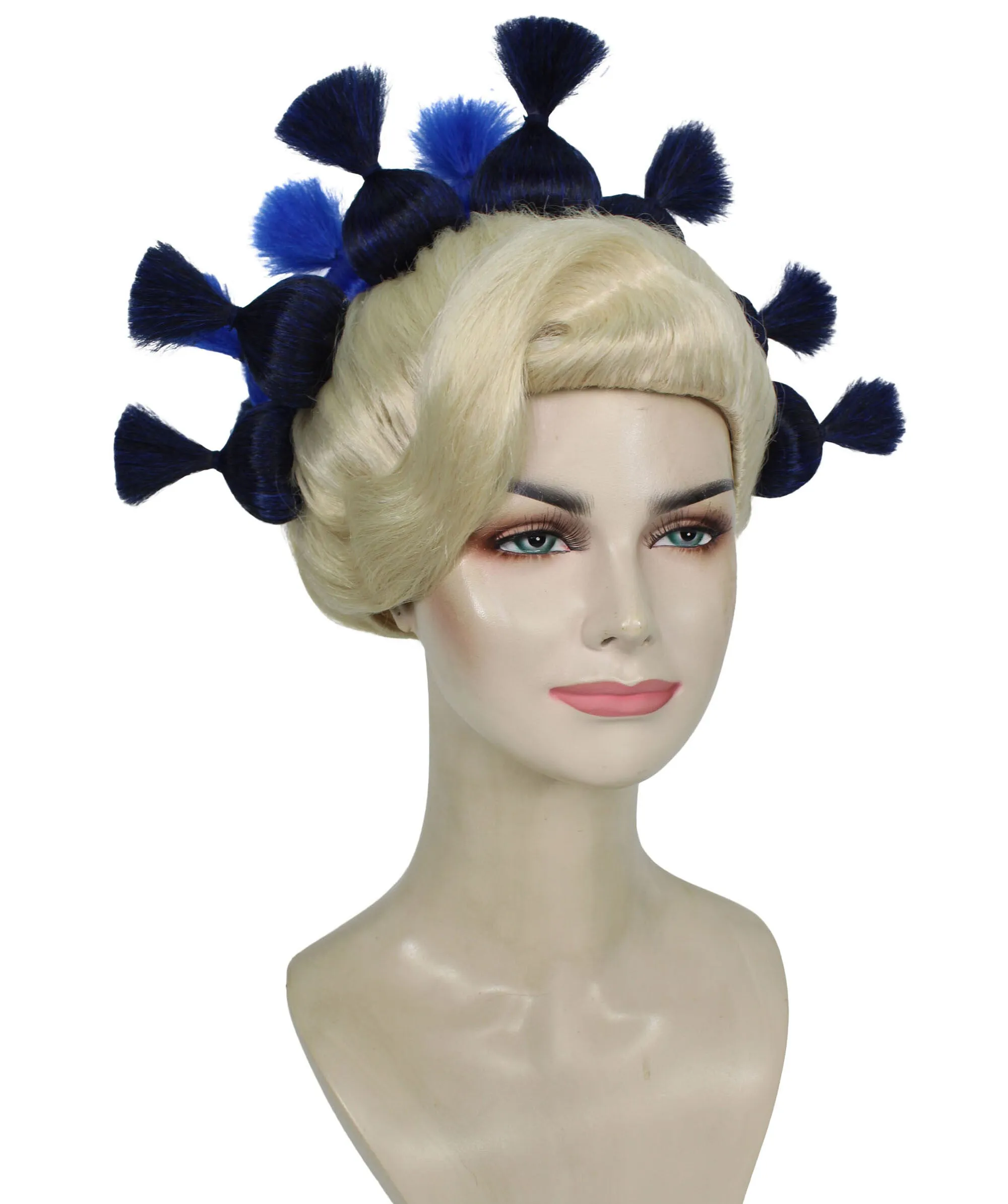 HPO Adult Women's Dramatic Elegant Updo Bun Wig |Multiple color options | Flame-retardant Synthetic Fiber