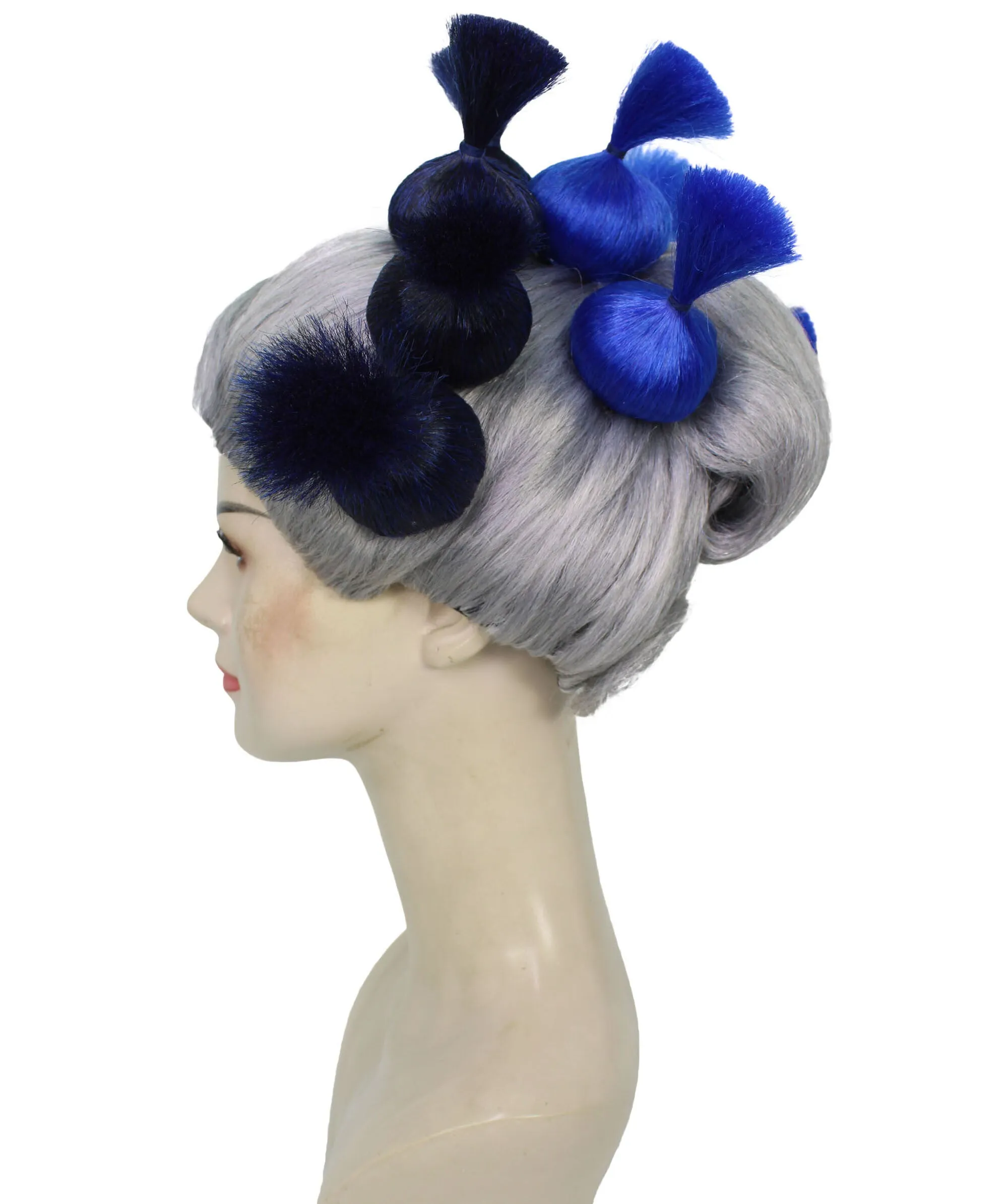 HPO Adult Women's Dramatic Elegant Updo Bun Wig |Multiple color options | Flame-retardant Synthetic Fiber