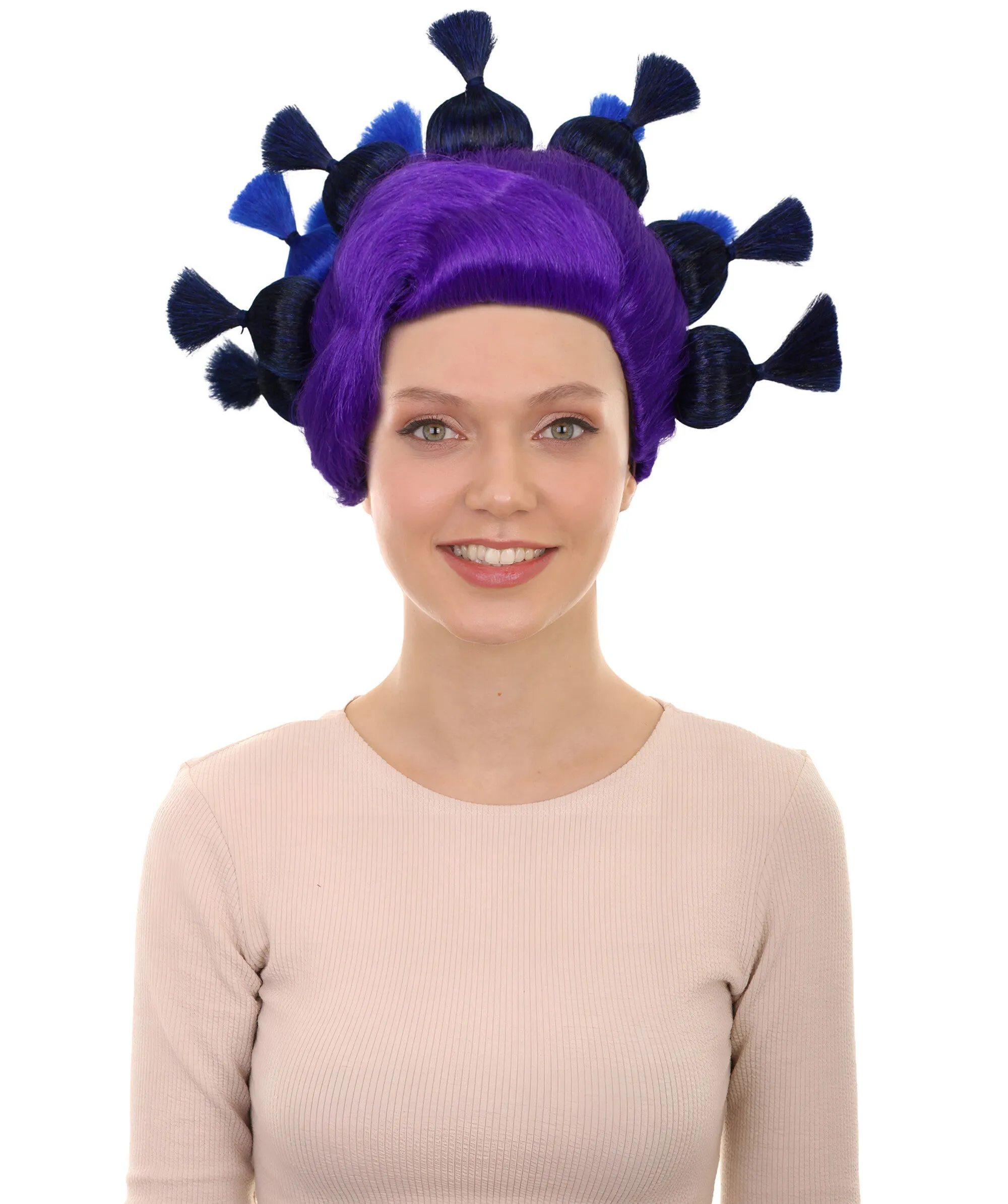 HPO Adult Women's Dramatic Elegant Updo Bun Wig |Multiple color options | Flame-retardant Synthetic Fiber