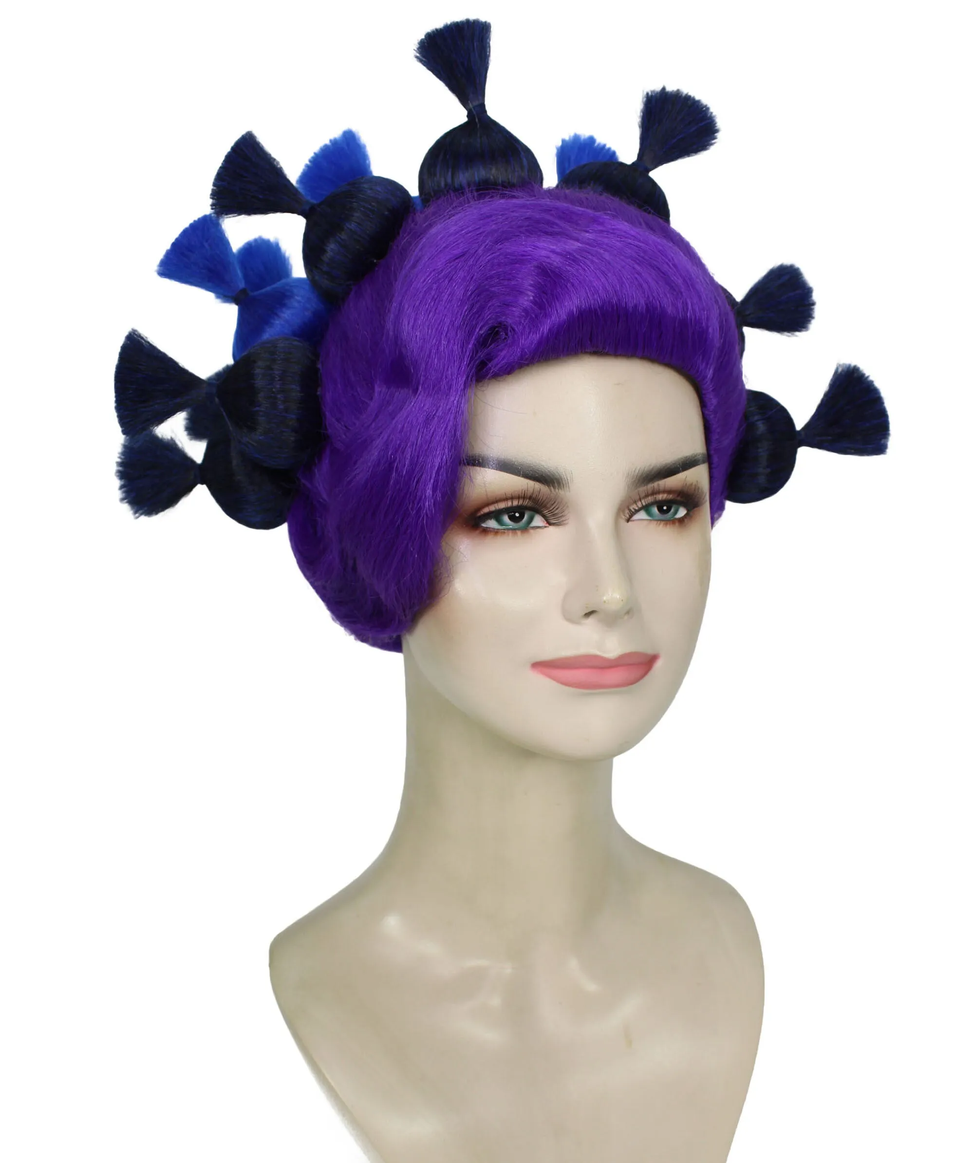 HPO Adult Women's Dramatic Elegant Updo Bun Wig |Multiple color options | Flame-retardant Synthetic Fiber