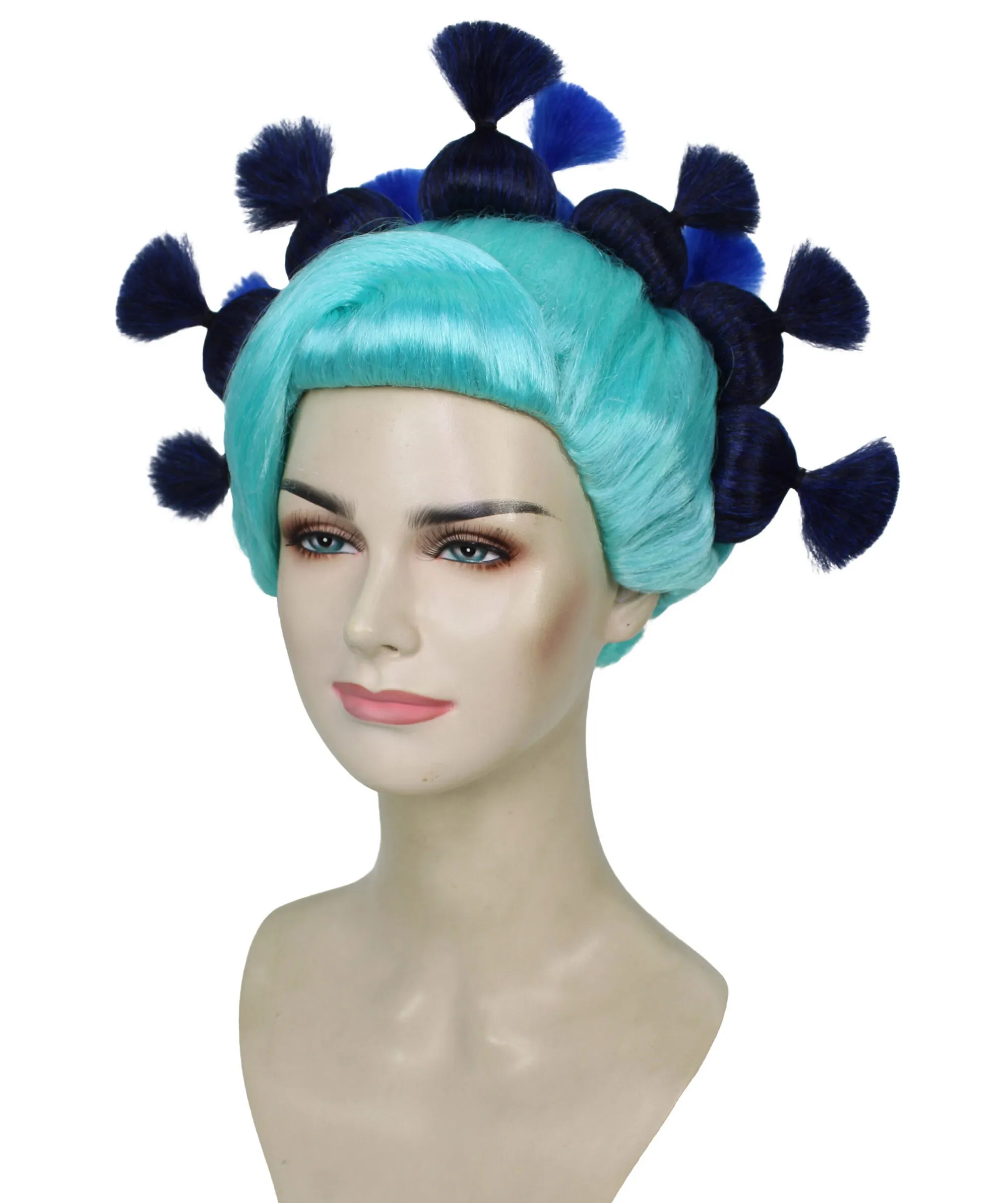 HPO Adult Women's Dramatic Elegant Updo Bun Wig |Multiple color options | Flame-retardant Synthetic Fiber