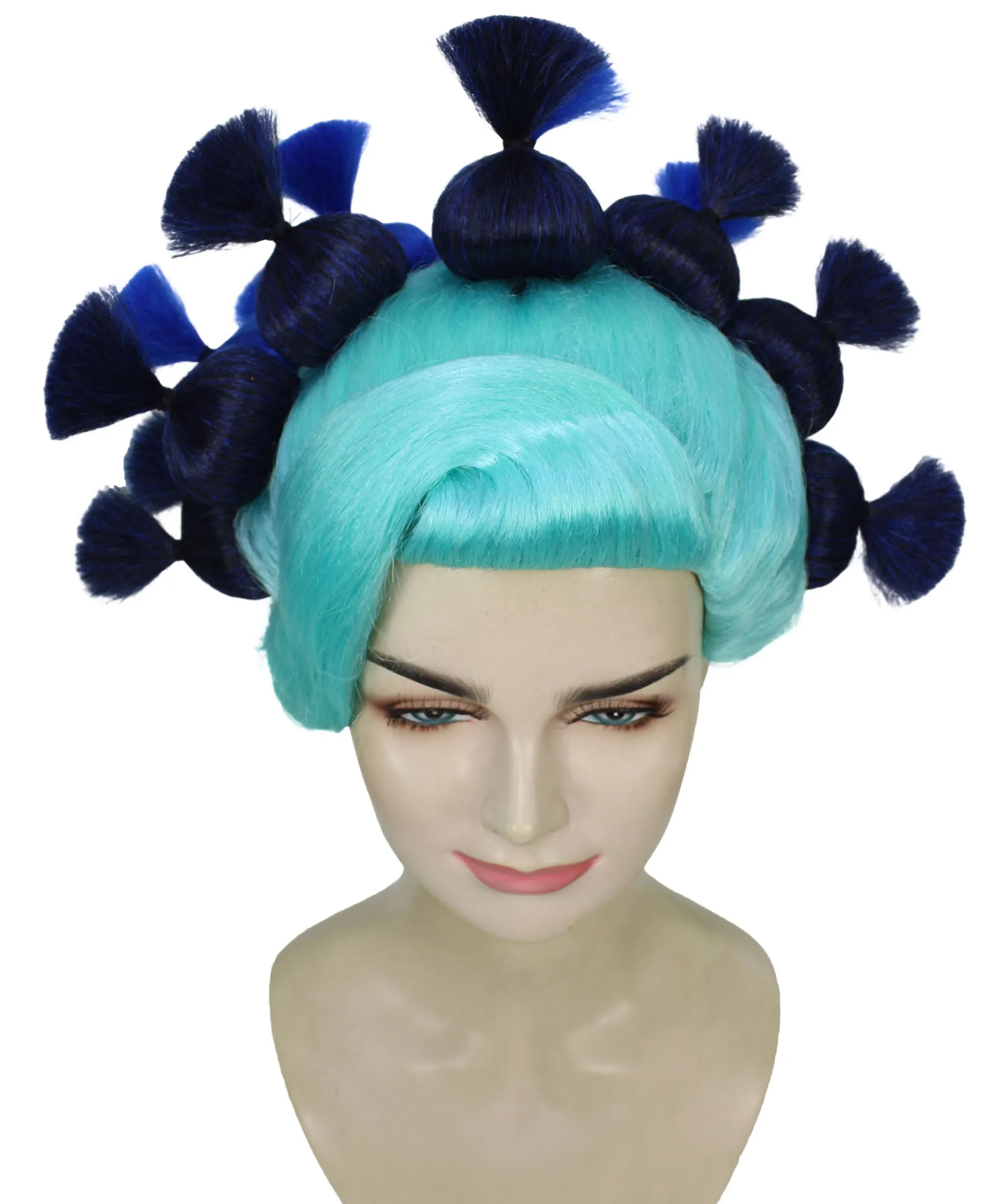 HPO Adult Women's Dramatic Elegant Updo Bun Wig |Multiple color options | Flame-retardant Synthetic Fiber