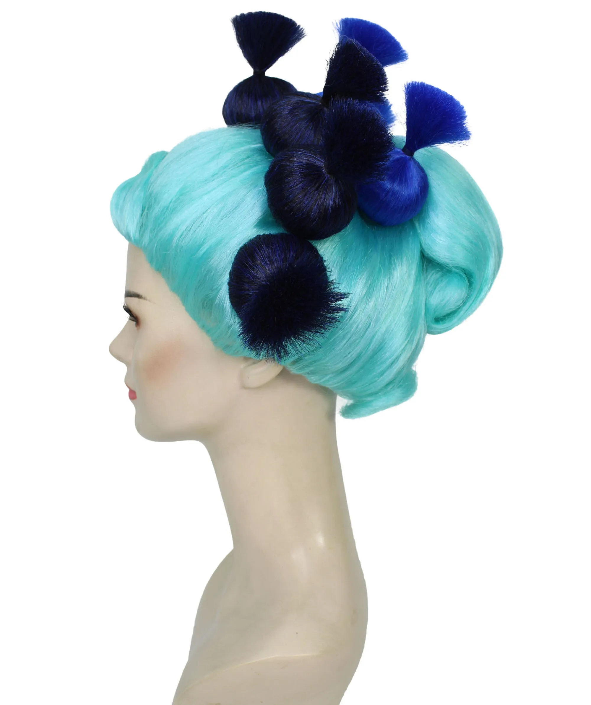 HPO Adult Women's Dramatic Elegant Updo Bun Wig |Multiple color options | Flame-retardant Synthetic Fiber