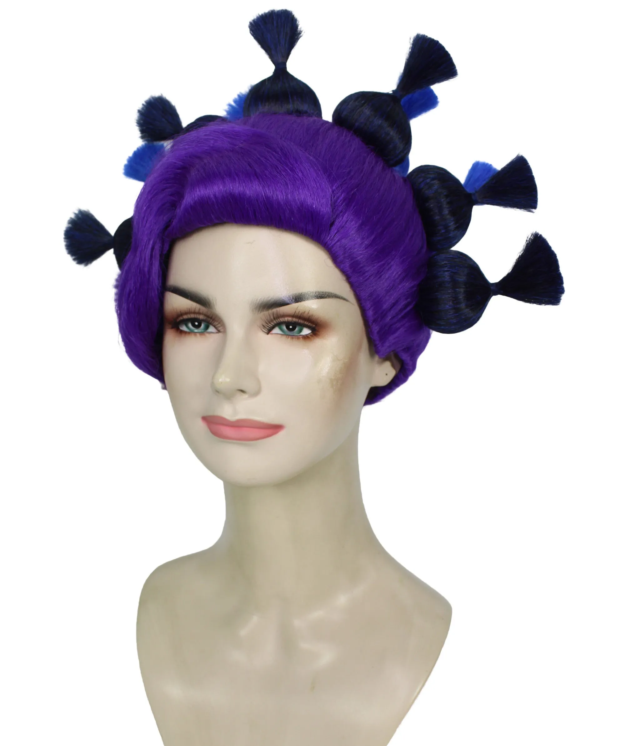 HPO Adult Women's Dramatic Elegant Updo Bun Wig |Multiple color options | Flame-retardant Synthetic Fiber